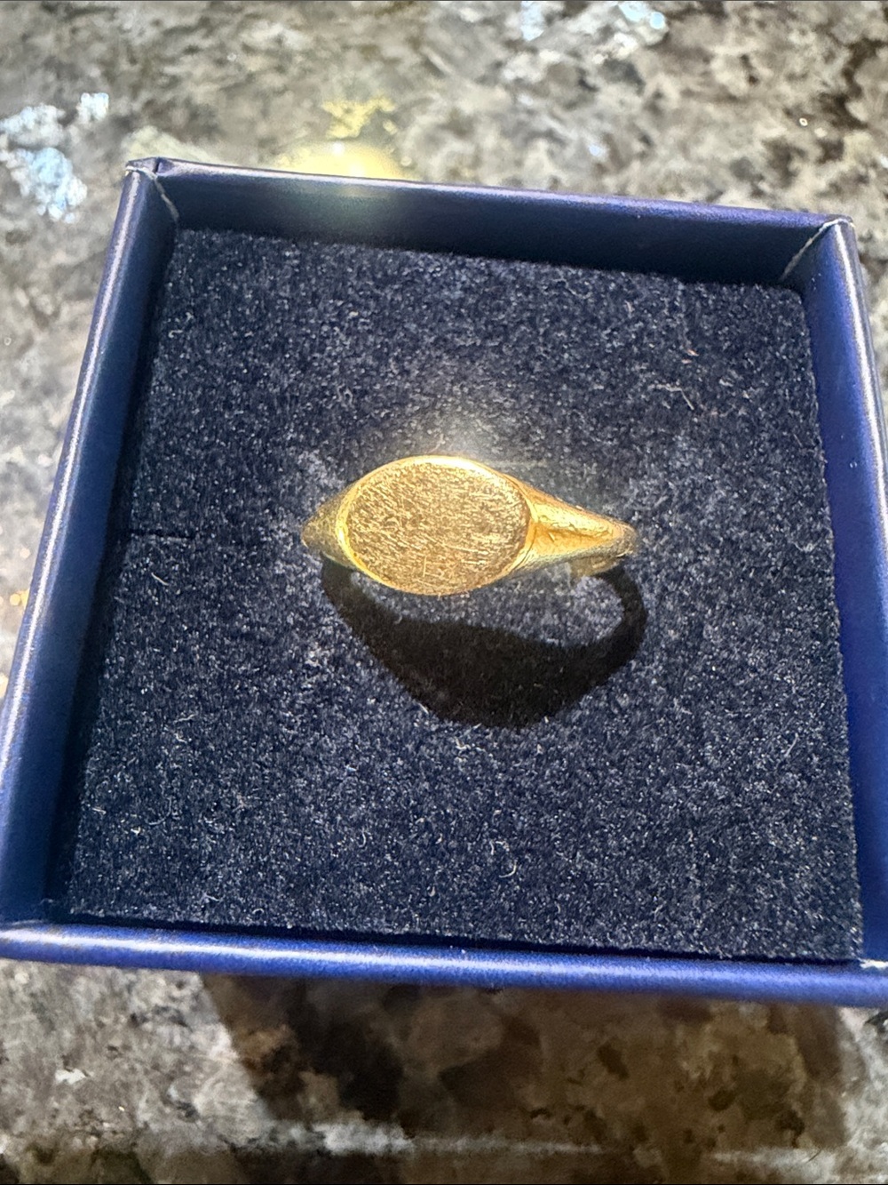Classic Oval Gold Signet Ring for Women